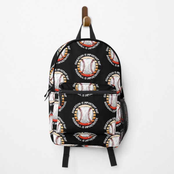 Item preview, Education Is Important But Baseball Is Importanter Grunge Retro Sunset Ball In Black designed and sold by LuckyKermit.