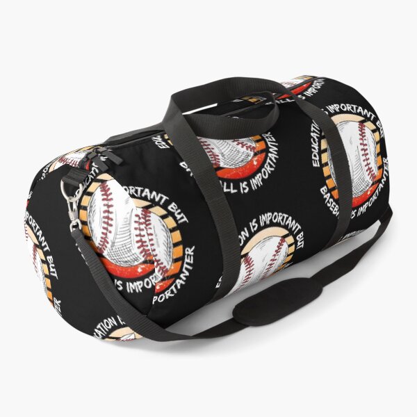 Item preview, Education Is Important But Baseball Is Importanter Grunge Retro Sunset Ball In Black designed and sold by LuckyKermit.