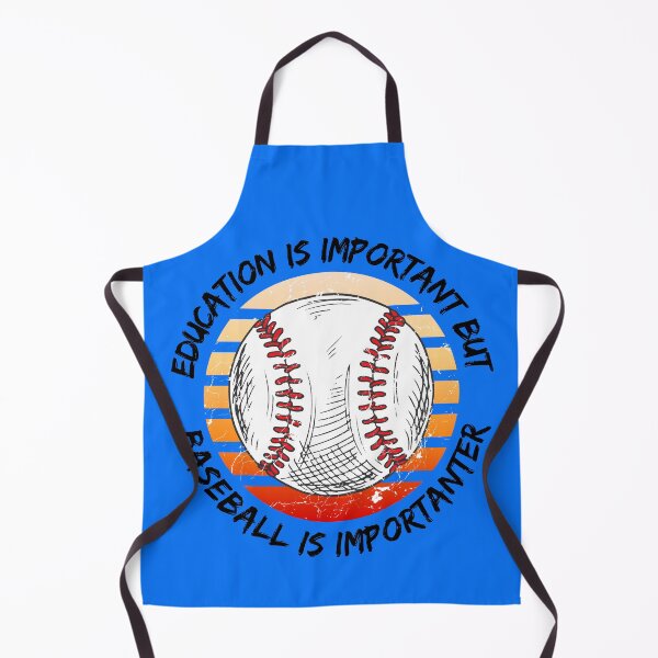 Item preview, Education Is Important But Baseball Is Importanter Grunge Retro Sunset Ball In Blue designed and sold by LuckyKermit.