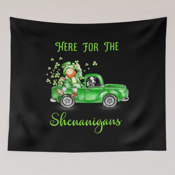 Item preview, Here For The Shenanigans Leprechaun Cow St Patricks Day  designed and sold by wendyy88.