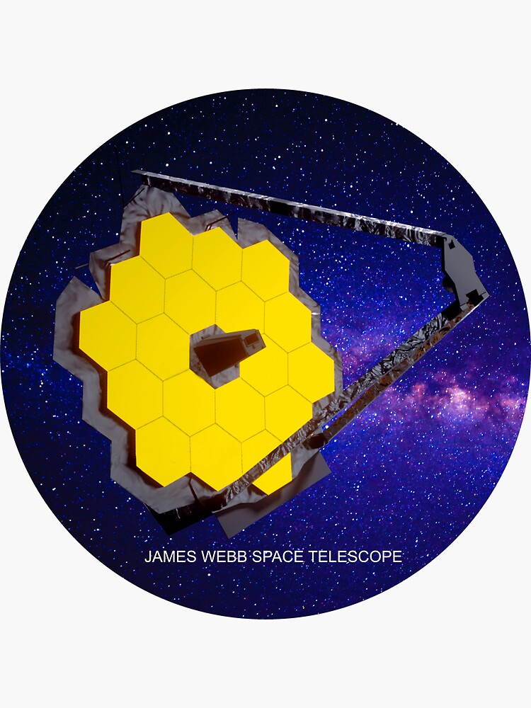 "JAMES WEBB SPACE TELESCOPE 2 JWST WEBB" Sticker by Danicus666