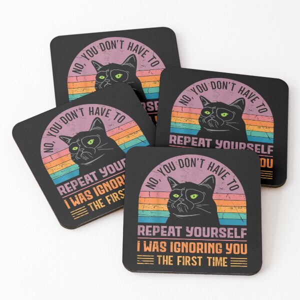 Item preview, Humor Funny Saying Heedless Sarcasm Ironical Cat Vintage  designed and sold by wendyy88.