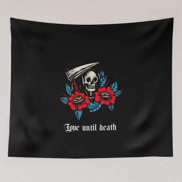 Item preview, Love Until Death Skull Art designed and sold by mrkedi123.