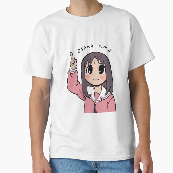 Vista previa del artículo con la obra «Dibujo Osaka apuntando hacia arriba Texto de la hora de Osaka / Azumanga Daioh», diseñado y vendido por RansRoom.