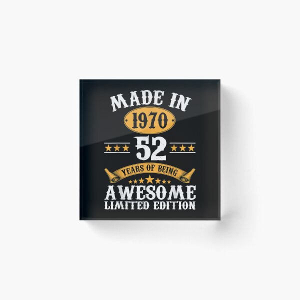 Item preview, 52 Years Old Gift Made In 1970 Limited Edition 52nd Birthday  designed and sold by wendyy88.