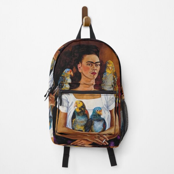 Vista previa del artículo con la obra «Yo y mi loro de Frida Kahlo», diseñado y vendido por AestheticsXarts.