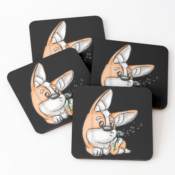 Item preview, Adorable Corgi Dog Blowing A Dandelion Flower  designed and sold by wendyy88.