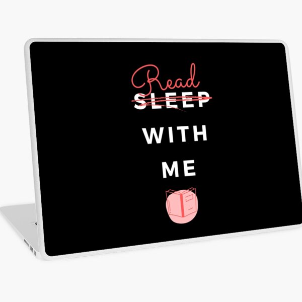 Read with me - black Laptop Folie