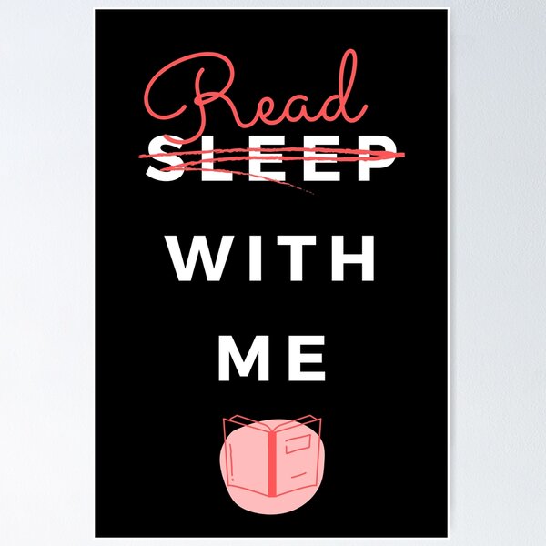 Read with me - black Poster