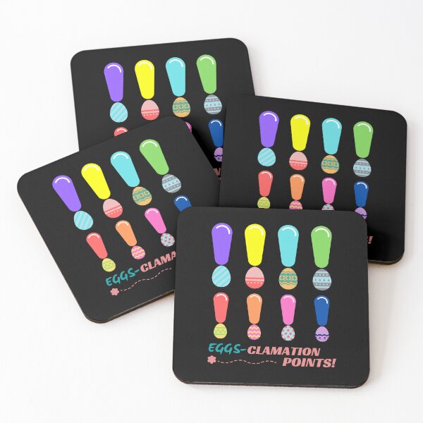 Item preview, Eggs-clamation Points! - twin of Exclamation Points (bottom title, in black) | Happy Easter | Funny Easter designed and sold by CosmicStory.