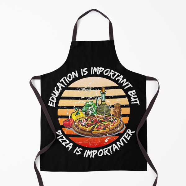 Item preview, Education Is Important But Pizza Is Importanter Grunge Retro Sunset In Black designed and sold by LuckyKermit.