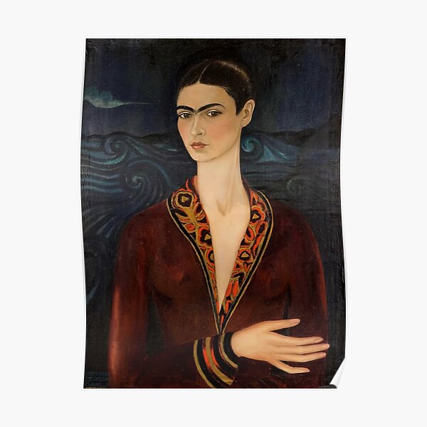 Self Portrait in a Velvet Dress by Frida Kahlo Poster