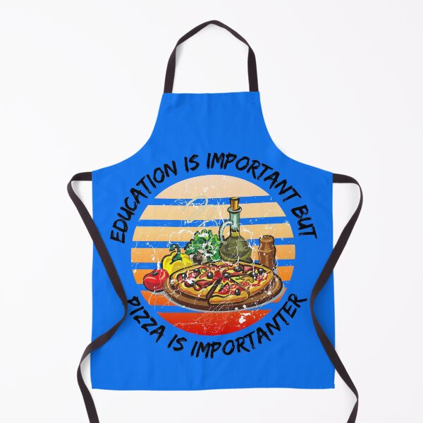 Item preview, Education Is Important But Pizza Is Importanter Grunge Retro Sunset In Blue designed and sold by LuckyKermit.