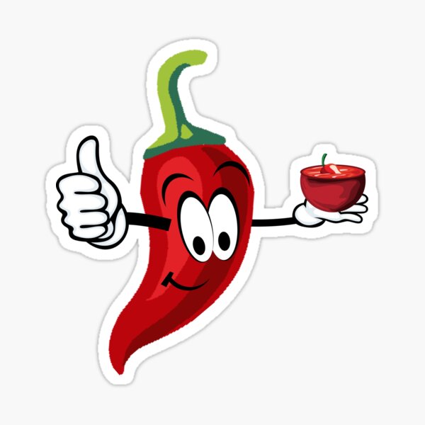 Item preview, Spicy Hot Red Chili Pepper Holding a Bowl of Chili designed and sold by AChilliPepper.