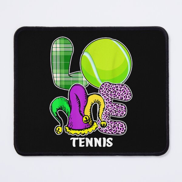Item preview, I Love Tennis Mardi Gras Funny Outfit Plaid Leopard designed and sold by wendyy88.
