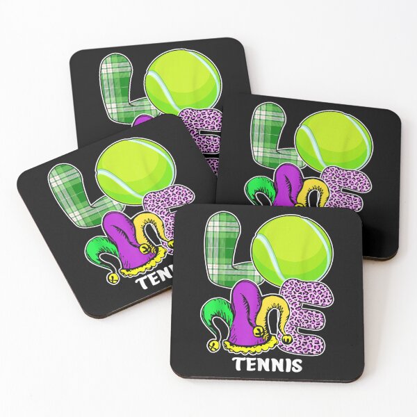 Item preview, I Love Tennis Mardi Gras Funny Outfit Plaid Leopard  designed and sold by wendyy88.