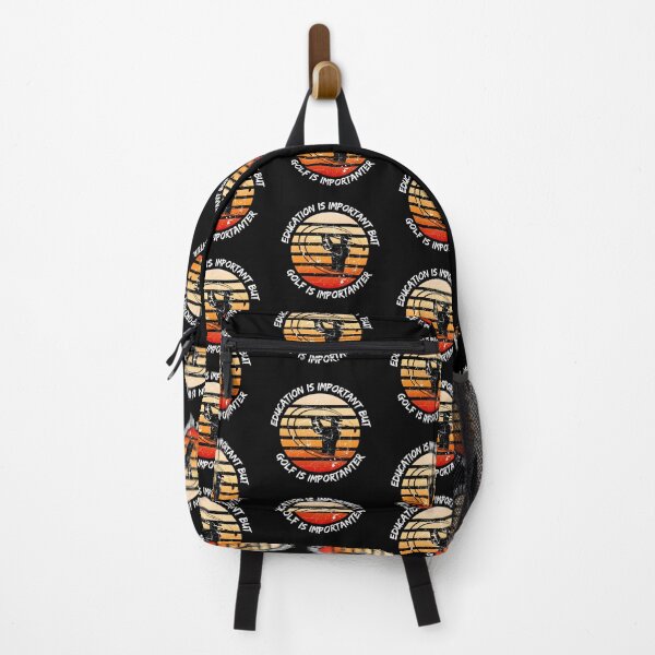 Item preview, Education Is Important But Golf Is Importanter Grunge Retro Sunset In Black designed and sold by LuckyKermit.