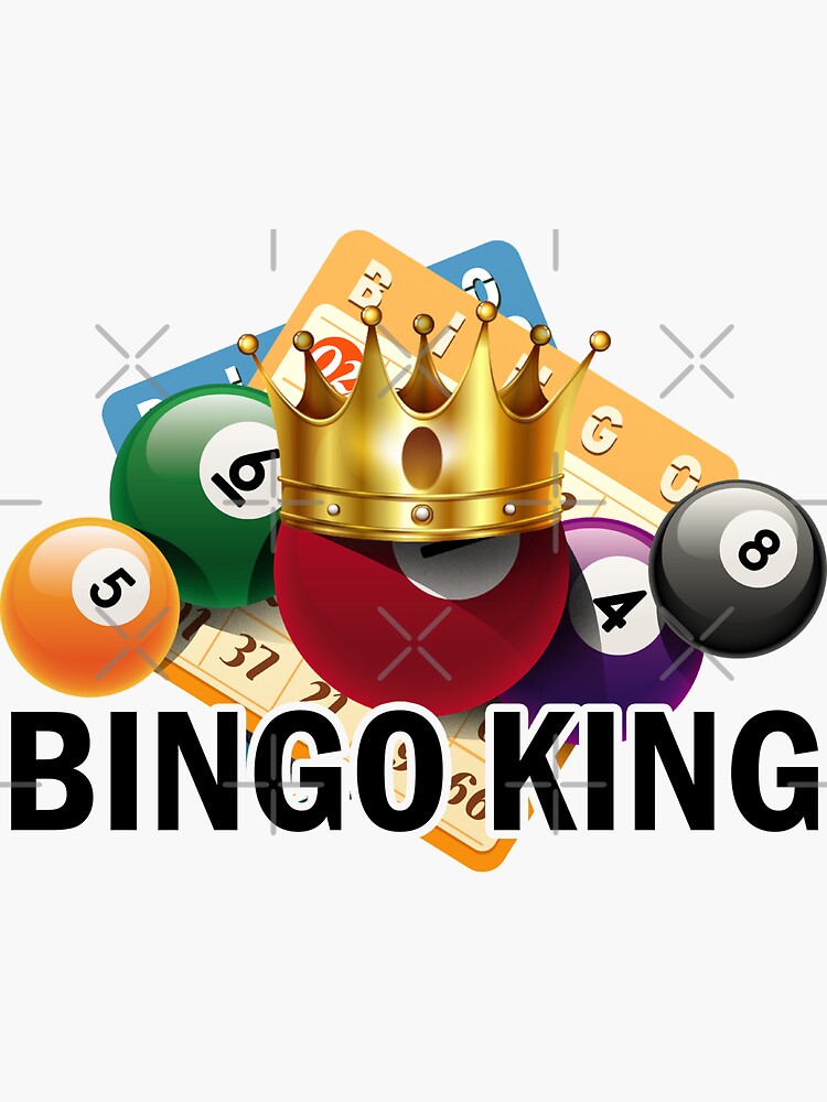 "Bingo King bingo shirts for men" Sticker for Sale by shaletrp Redbubble