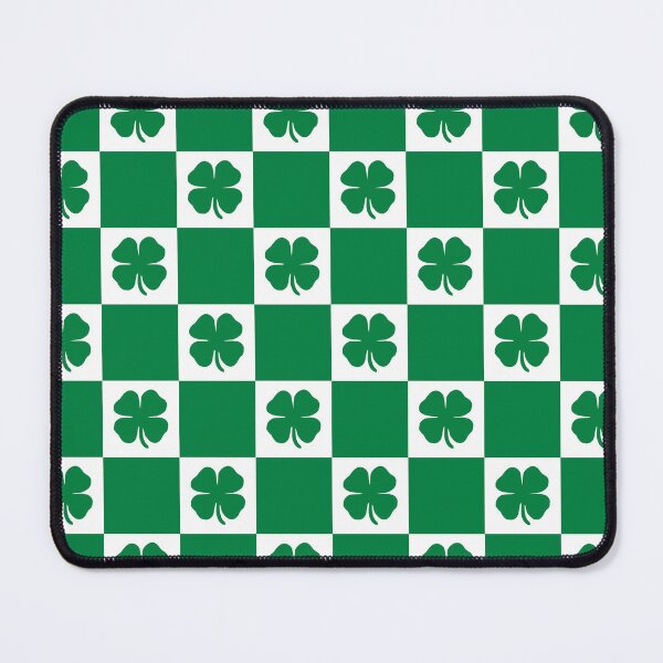 Item preview, St Patrick's day Checkered Shamrock Pattern | Four Leaf Clover | Irish luck St Patrick's day Celebration designed and sold by Violet Treasures.