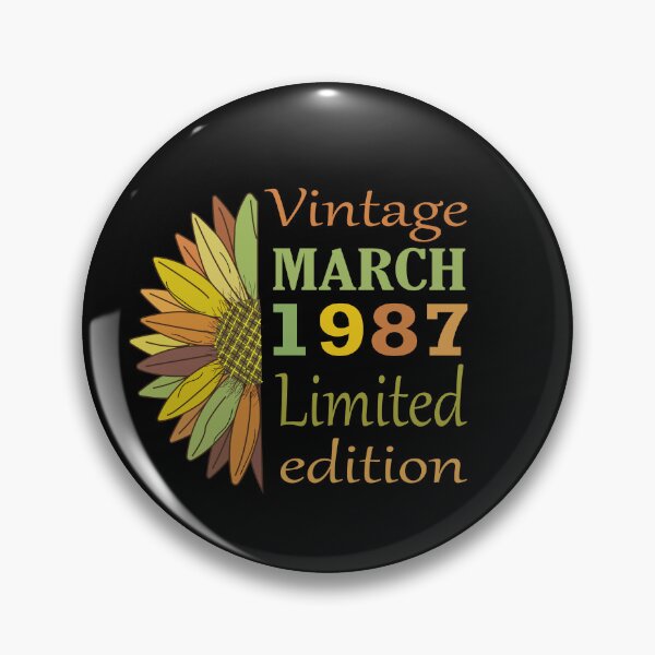 Item preview, vintage march 1987 limited edition, 35 Year Old Gifts Vintage 1987 Limited Edition 35th Birthday designed and sold by SimoSaladain.