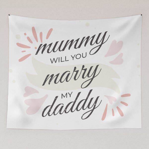 Item preview, Mummy will you marry my daddy marriage proposal baby onesie designed and sold by Tiny-Piggy.