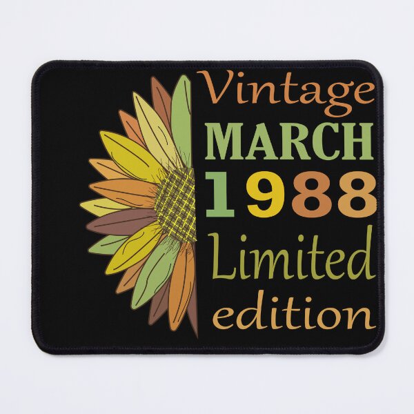 Item preview, vintage march 1988 limited edition, 34 Year Old Gifts Vintage 1988 Limited Edition 34th Birthday designed and sold by SimoSaladain.