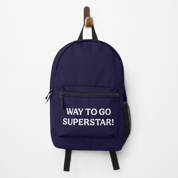 Item preview, Way To Go Superstar (White Dark Blue) designed and sold by ToluaPrints.