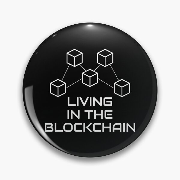 Item preview, Living in the Blockchain - Funny crypto pun designed and sold by Randa Ranmania.