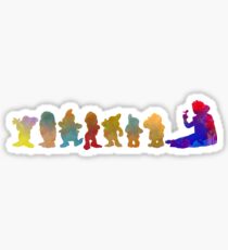 Princess and Dwarf Inspired Silhouette Sticker