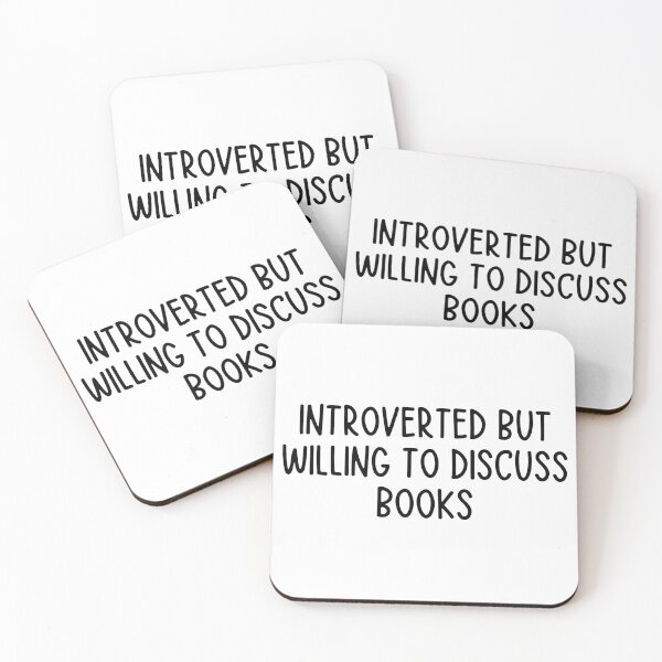 Item preview, introverted but willing to discuss books designed and sold by itsthekween.