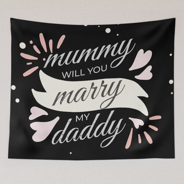 Item preview, Mummy will you marry my daddy wedding proposal baby onesie designed and sold by Tiny-Piggy.