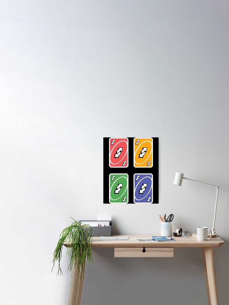 4 Uno Reverse Cards Red, Yellow, Green and Blue Uno reverse cards |  Greeting Card