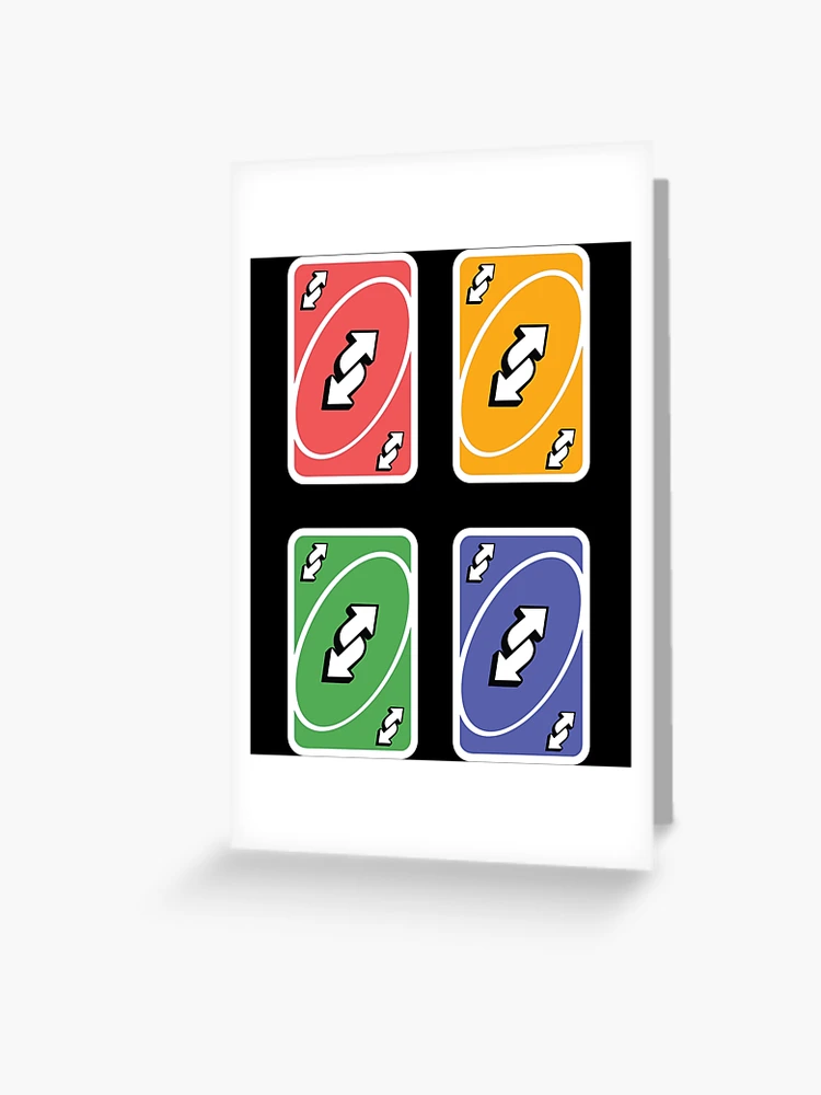 Red UNO Reverse Card Greeting Card for Sale by mezziee