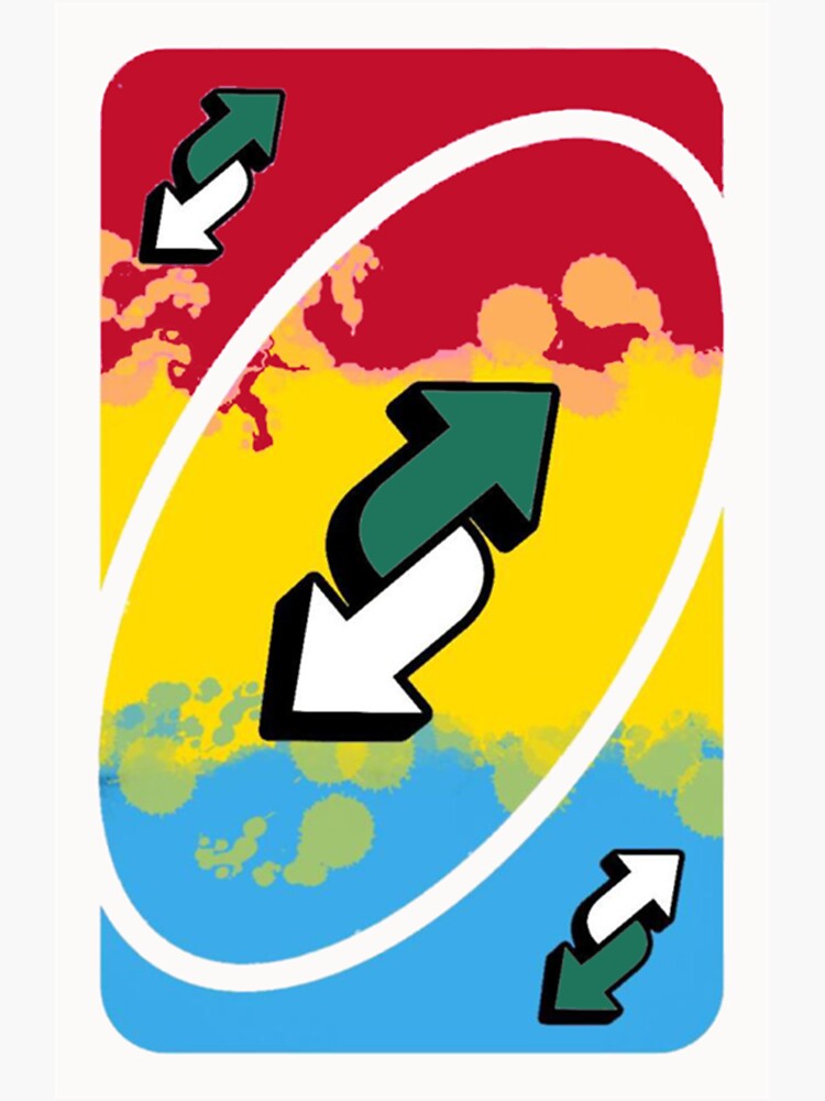 4 Uno Reverse Cards Red, Yellow, Green and Blue Uno reverse cards  Poster  for Sale by Rosemoon2k