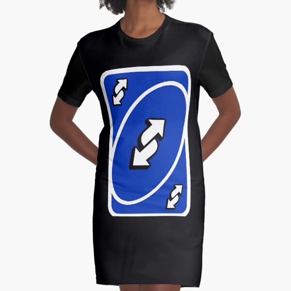 Blue uno reverse card Graphic T-Shirt Dress for Sale by Methodform