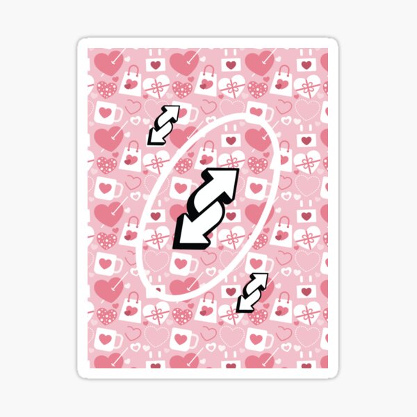 UNO reverse heart card Sticker for Sale by caitlynnjoy