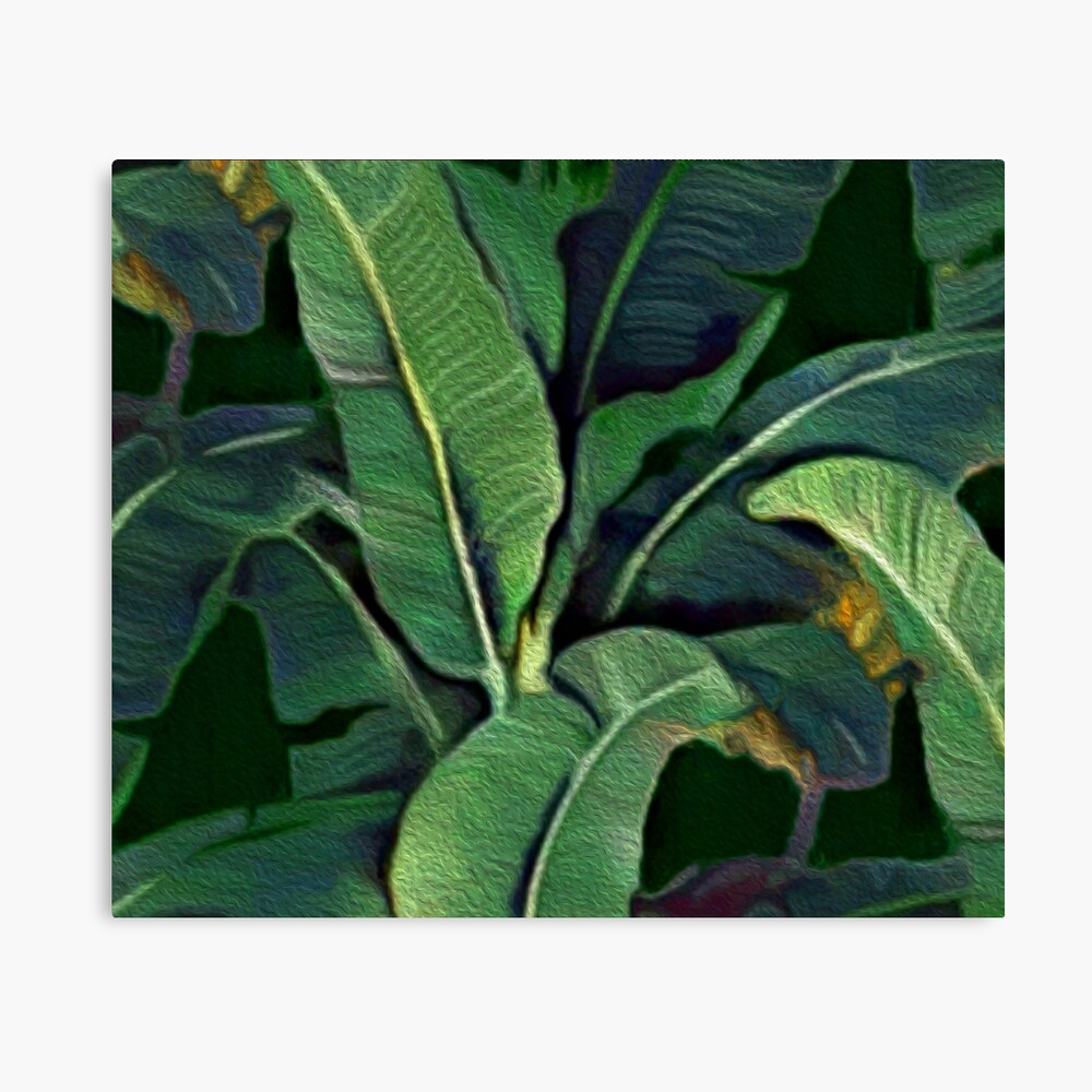 Banana Leaves Painting Poster By Badbehaviour Redbubble