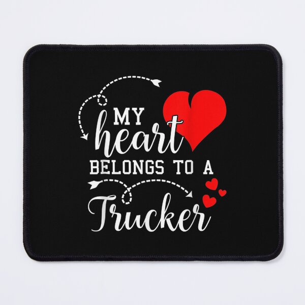 Item preview, My Heart Belong To A Trucker Cute Big Heart Valentines Day  designed and sold by aprilsav.
