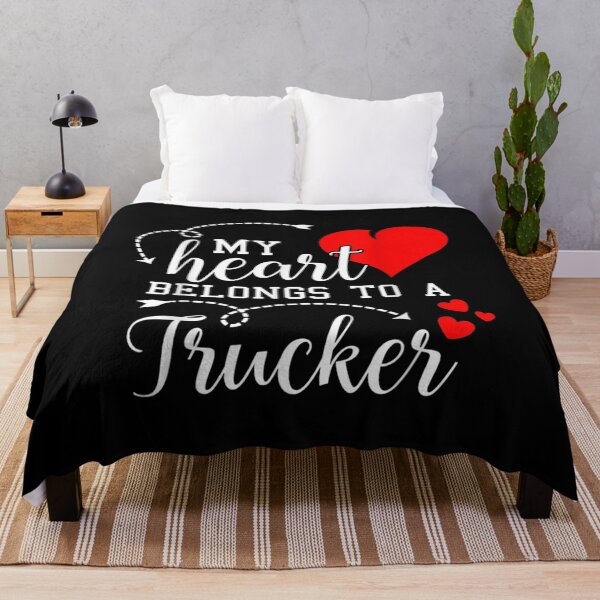 Item preview, My Heart Belong To A Trucker Cute Big Heart Valentines Day  designed and sold by aprilsav.