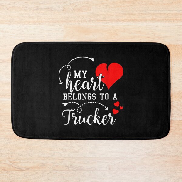 Item preview, My Heart Belong To A Trucker Cute Big Heart Valentines Day  designed and sold by aprilsav.