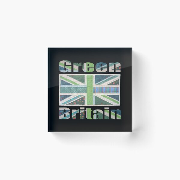 Item preview, Green Britain - Green Patchwork Union Jack Flag     designed and sold by ObbviusDesign.
