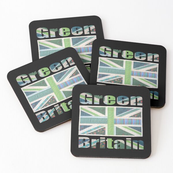 Item preview, Green Britain - Green Patchwork Union Jack Flag     designed and sold by ObbviusDesign.