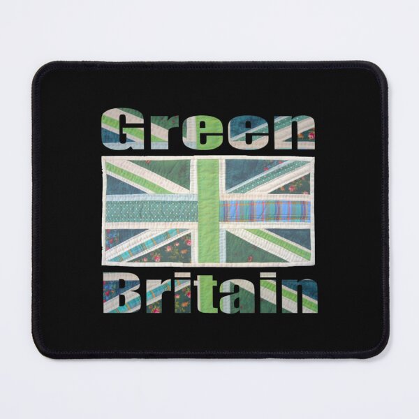 Item preview, Green Britain - Green Patchwork Union Jack Flag designed and sold by ObbviusDesign.