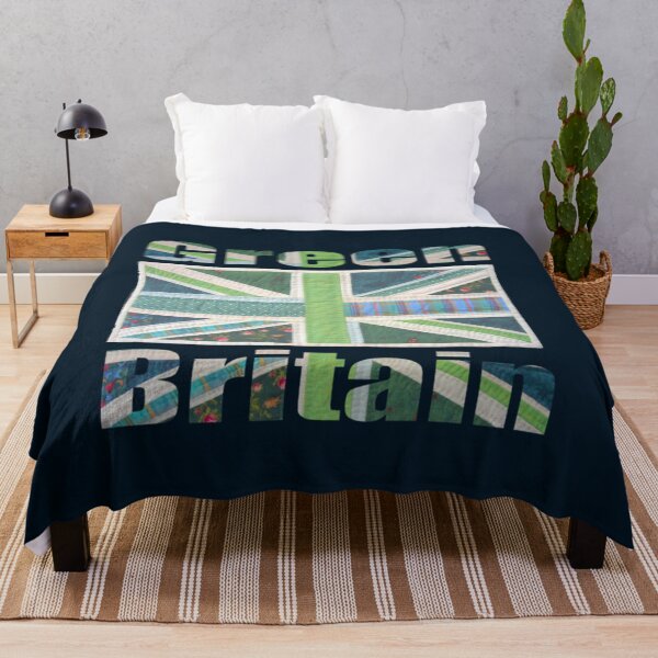 Item preview, Green Britain - Green Patchwork Union Jack Flag designed and sold by ObbviusDesign.