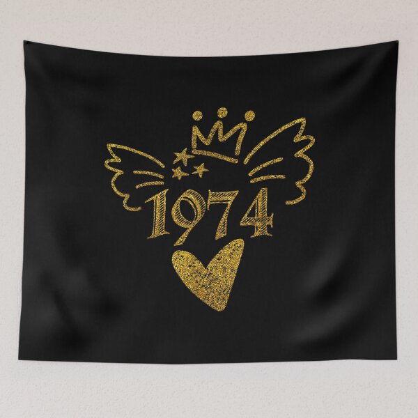 Item preview, Funny Minimalist Retro 1974 Happy Birthday Anniversary  designed and sold by brita797.