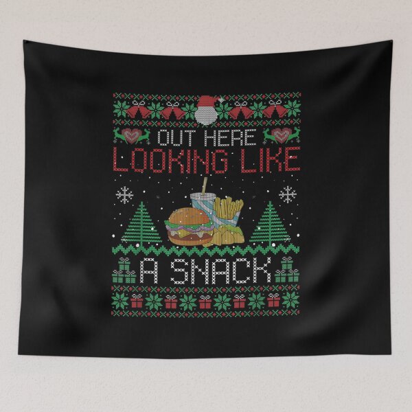 Item preview, Aquí parece un bocadillo Comida rápida divertida Navidad fea designed and sold by aprilsav.