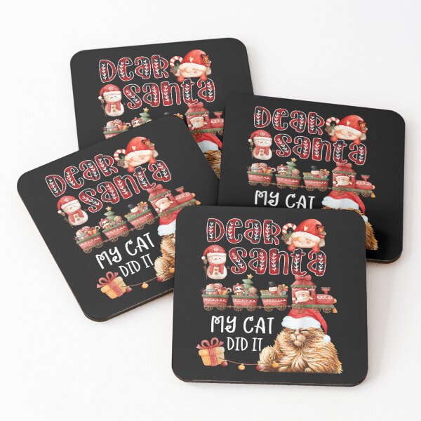 Item preview, Yellow Cats Dear Santa My Cat Did It Funny Kitten Lover Joke  designed and sold by amyadt77.