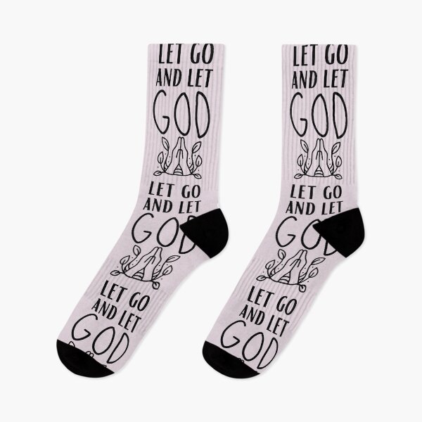 Item preview, Let Go and Let God. Praying Hands, Black letters designed and sold by superbling.