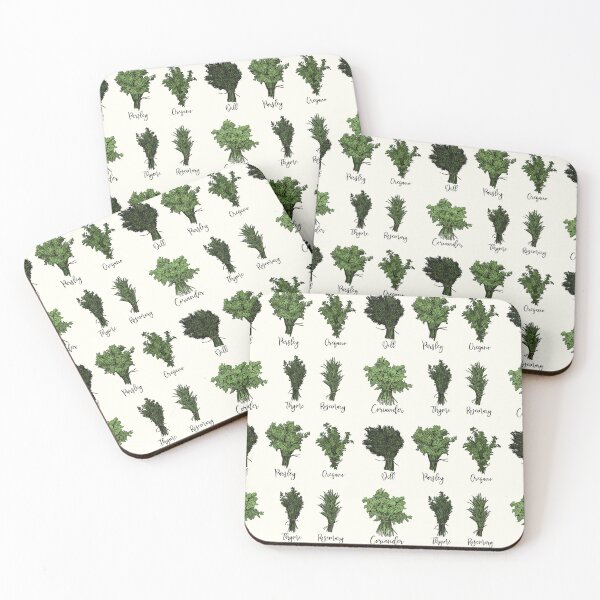 Item preview, Kitchen Herbs in Watercolor and ink designed and sold by Quick Brown Fox Canada.