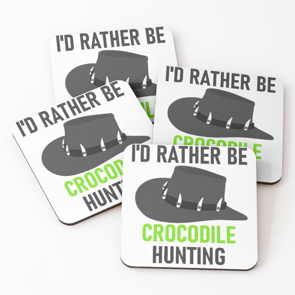 Item preview, I'd Rather Be Crocodile Hunting Grey&Green designed and sold by RiciPaneto.